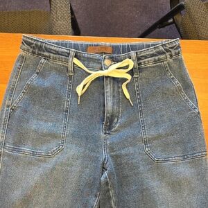 Judy Blue High Rise Yellow Drawstring Jeans